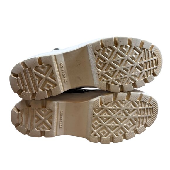 Converse Leather All Star Lugged Black Platform Sneakers - Picture 8 of 9